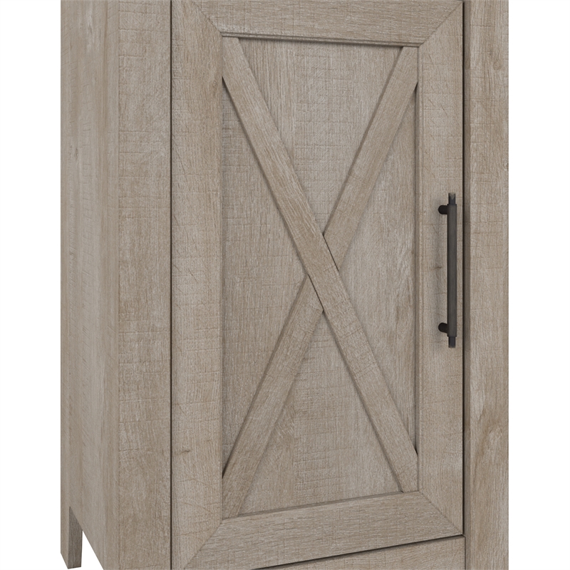 Key West 54W Computer Desk with Storage in Washed Gray - Engineered Wood