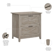 Bush Furniture Key West 2 Drawer Lateral File Cabinet in Washed Gray