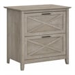 Bush Furniture Key West 2 Drawer Lateral File Cabinet in Washed Gray