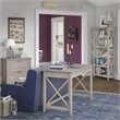 Bush Furniture Key West 48W Writing Desk 3 Piece Office Suite in Gray