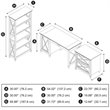 Bush Furniture Key West 54W Computer Desk 3 Piece Office Suite in Gray