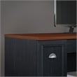Fairview L Shaped Desk with Hutch in Antique Black - Engineered Wood