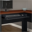 Fairview L Desk with File Cabinet & Bookcase in Antique Black - Engineered Wood