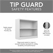 Universal 2 Shelf Bookcase in Pure White - Engineered Wood