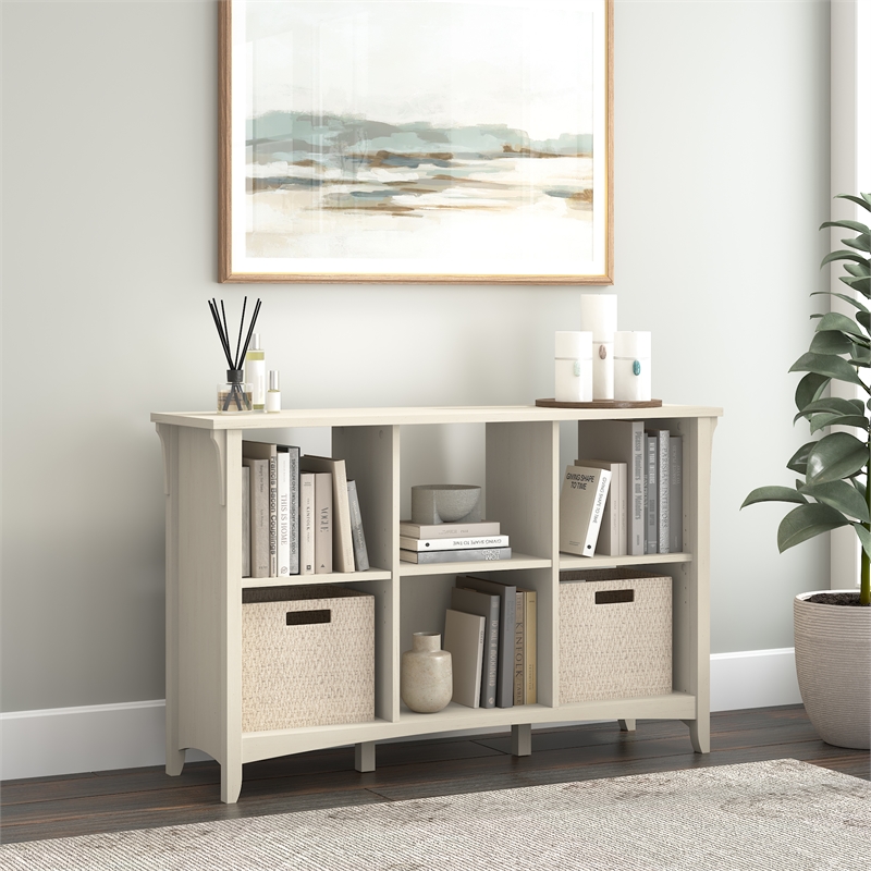 Salinas 6 Cube Organizer in Antique White - Engineered Wood