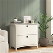 Salinas 2 Drawer Lateral File Cabinet in Antique White - Engineered Wood