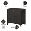 Salinas 2 Drawer Lateral File Cabinet in Antique White - Engineered Wood
