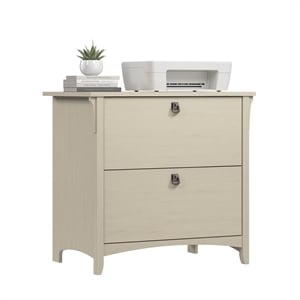 Salinas 2 Drawer Lateral File Cabinet in Antique White - Engineered Wood
