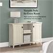 Salinas Accent Storage Cabinet with Doors in Antique White - Engineered Wood