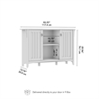 Salinas Accent Storage Cabinet with Doors in Antique White - Engineered Wood
