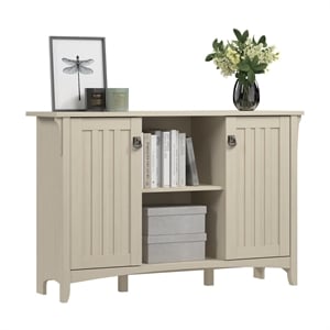 Salinas Accent Storage Cabinet with Doors in Antique White - Engineered Wood