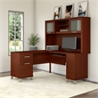 Somerset 60W L Shaped Desk with Hutch - Engineered Wood
