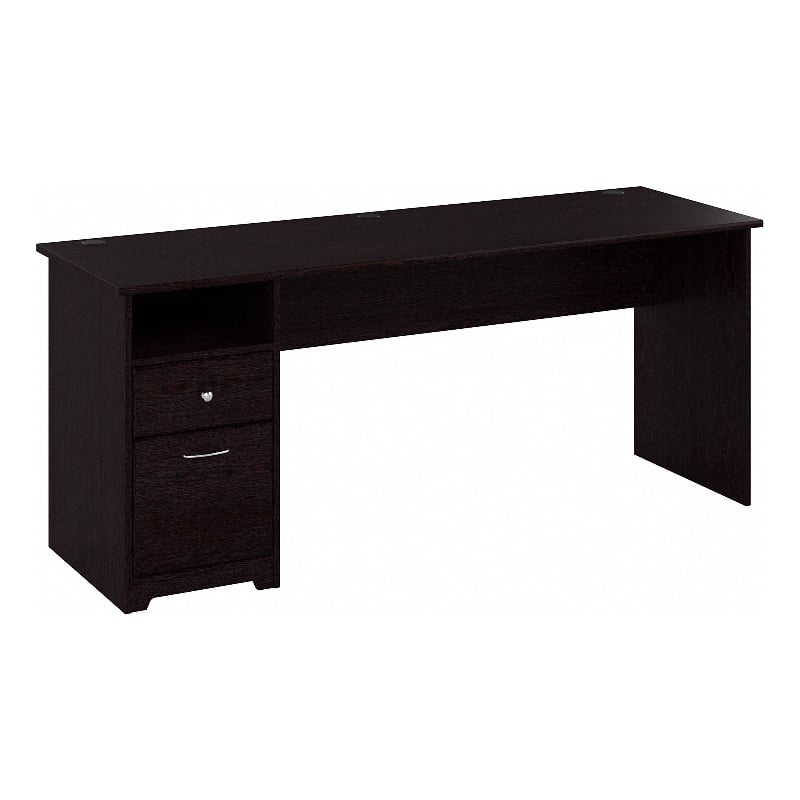 Cabot 72W Computer Desk with Drawers in Espresso Oak - Engineered Wood