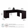 Cabot 72W L Shaped Computer Desk with File in Espresso Oak - Engineered Wood