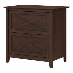 Bush Furniture Key West 2 Drawer File Cabinet in Bing Cherry