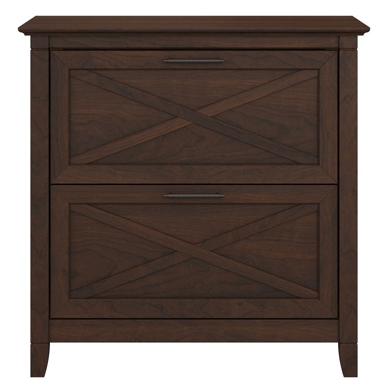 Bush Furniture Key West 2 Drawer File Cabinet in Bing Cherry