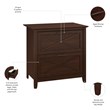 Bush Furniture Key West 2 Drawer File Cabinet in Bing Cherry