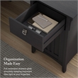 Salinas 60W L Shaped Desk with Storage in Vintage Black - Engineered Wood