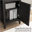Salinas 60W L Shaped Desk with Storage in Vintage Black - Engineered Wood