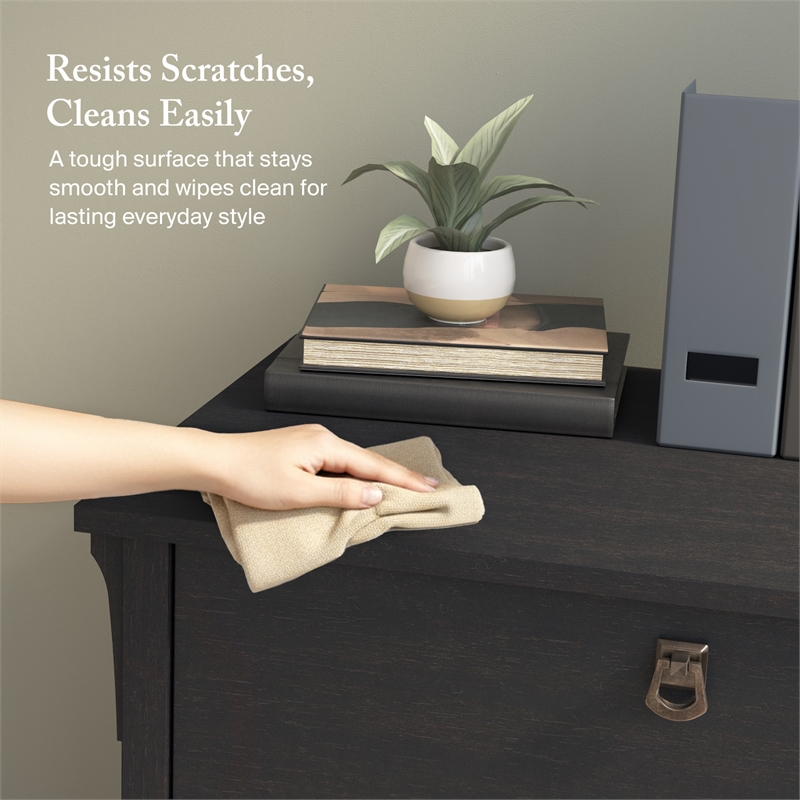 Salinas 2 Drawer Lateral File Cabinet in Vintage Black - Engineered Wood