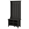 Salinas Hall Tree with Storage Bench in Vintage Black - Engineered Wood