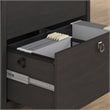 Salinas L Desk with Storage 3 Pc. Set in Vintage Black - Engineered Wood
