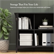 Salinas Accent Storage Cabinet with Doors in Vintage Black - Engineered Wood