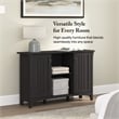 Salinas Accent Storage Cabinet with Doors in Vintage Black - Engineered Wood