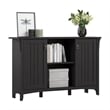 Salinas Accent Storage Cabinet with Doors in Vintage Black - Engineered Wood