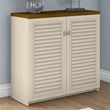 Fairview Small Storage Cabinet with Doors in Antique White - Engineered Wood