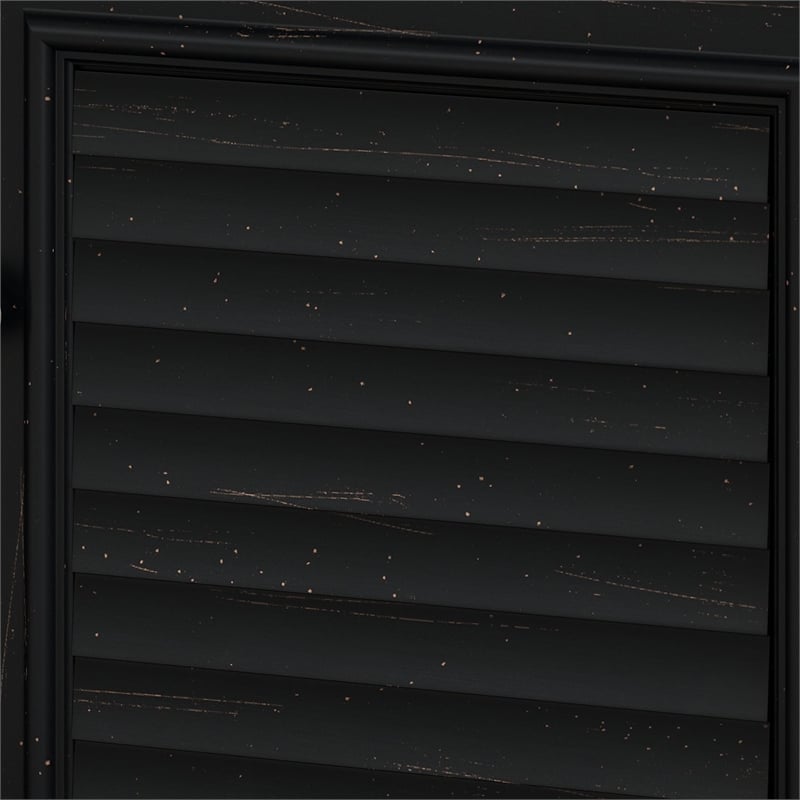 Fairview Small Storage Cabinet with Doors in Antique Black - Engineered Wood