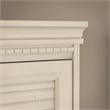Fairview L Desk with Hutch and File Cabinet in Antique White - Engineered Wood