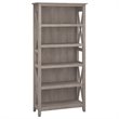 Bush Furniture (Set of 2) 5 Shelf Bookcase in Washed Gray