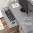 Salinas Small Computer Desk with Hutch in Cape Cod Gray - Engineered Wood