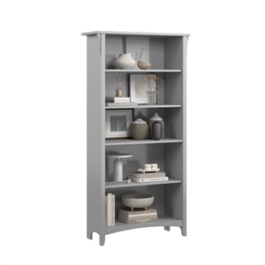 Salinas Tall 5 Shelf Bookcase in Cape Cod Gray - Engineered Wood