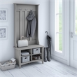 Bush Furniture Salinas Hall Tree with Storage Bench in Cape Cod Gray
