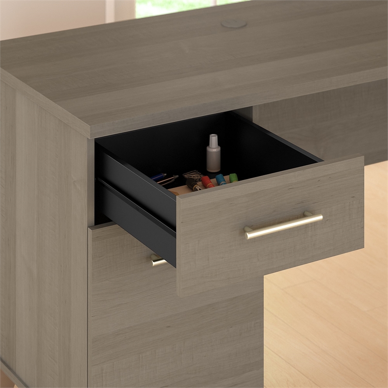 Somerset 72W Office Desk with Drawers and Hutch - Engineered Wood