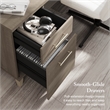 Somerset 72W 3 Position Sit to Stand L Shaped Desk in Ash Gray - Engineered Wood