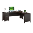 Somerset 72W 3 Position Sit to Stand L Desk in Mocha Cherry - Engineered Wood