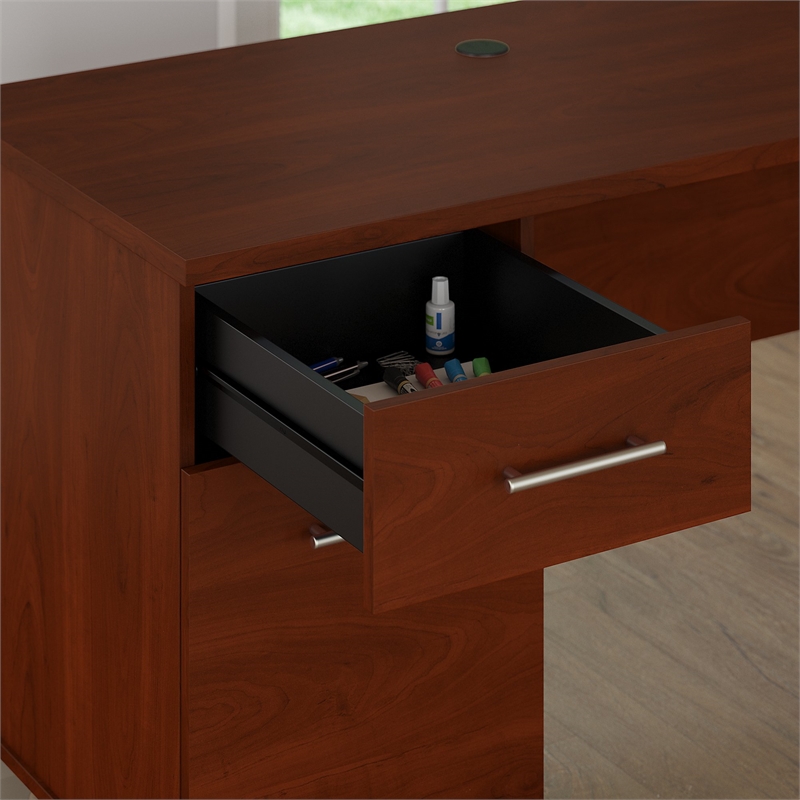 Somerset 72W Office Desk with Drawers and Hutch - Engineered Wood