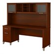 Somerset 72W Office Desk with Drawers and Hutch - Engineered Wood