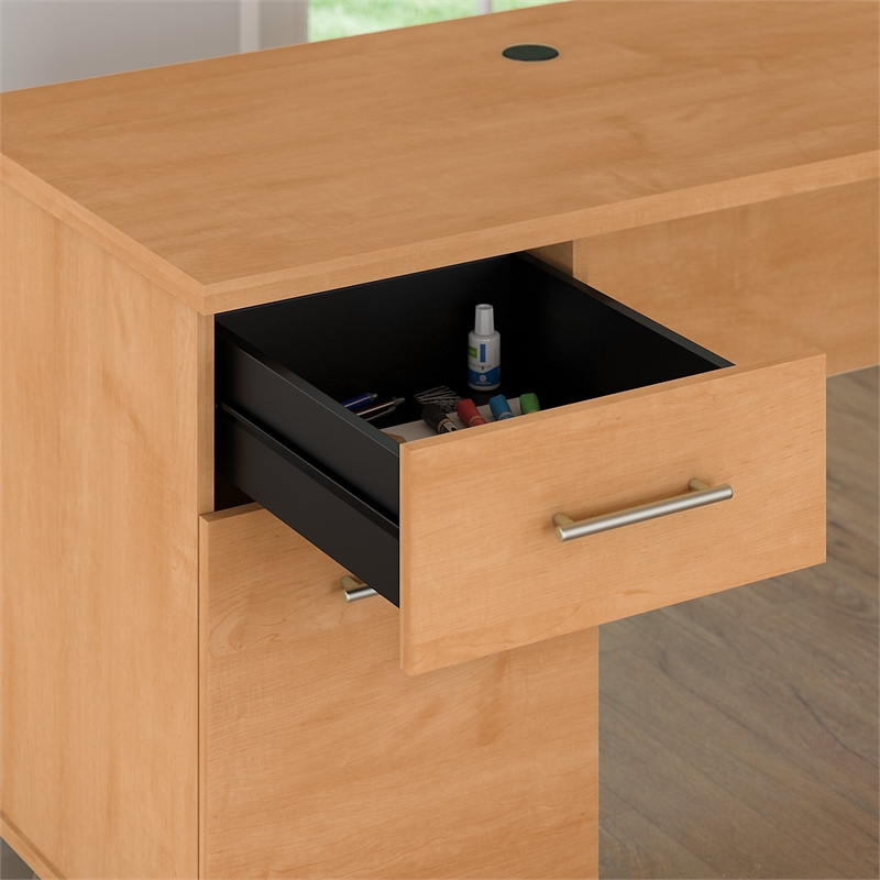 Somerset 72W Office Desk with Drawers and Hutch - Engineered Wood