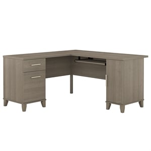 Somerset 60W L Shaped Desk with Storage - Engineered Wood