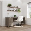 Somerset 72W Office Desk with Drawers in Ash Gray - Engineered Wood