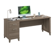 Somerset 72W Office Desk with Drawers in Ash Gray - Engineered Wood