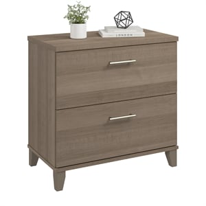 Somerset 2 Drawer Lateral File Cabinet in Ash Gray - Engineered Wood