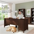 Somerset 72W Office Desk with Drawers in Mocha Cherry - Engineered Wood