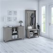 Bush Furniture Salinas Hall Tree with Shoe Bench & Accent Chest in Gray