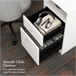 Cabot 60W L Shaped Computer Desk with Storage in White - Engineered Wood