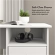 Cabot 60W L Shaped Computer Desk with Storage in White - Engineered Wood
